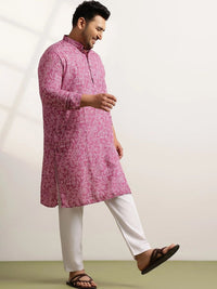 SOJANYA PLUS Men Ethnic Motifs Printed Regular Kurta with Trousers