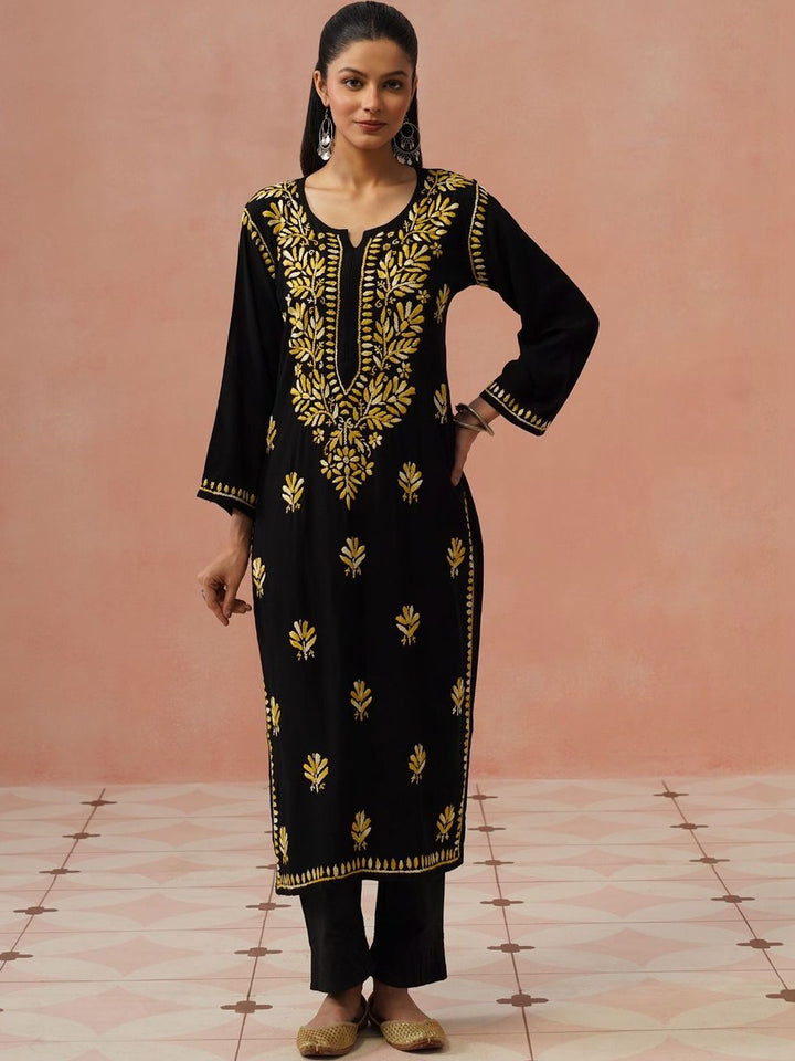 House of Chikankari Women Ethnic Motifs Embroidered Chikankari Kurta