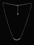 PANASH 925 Sterling Silver Rhodium-Plated CZ-Studded Evil Eyes Necklace