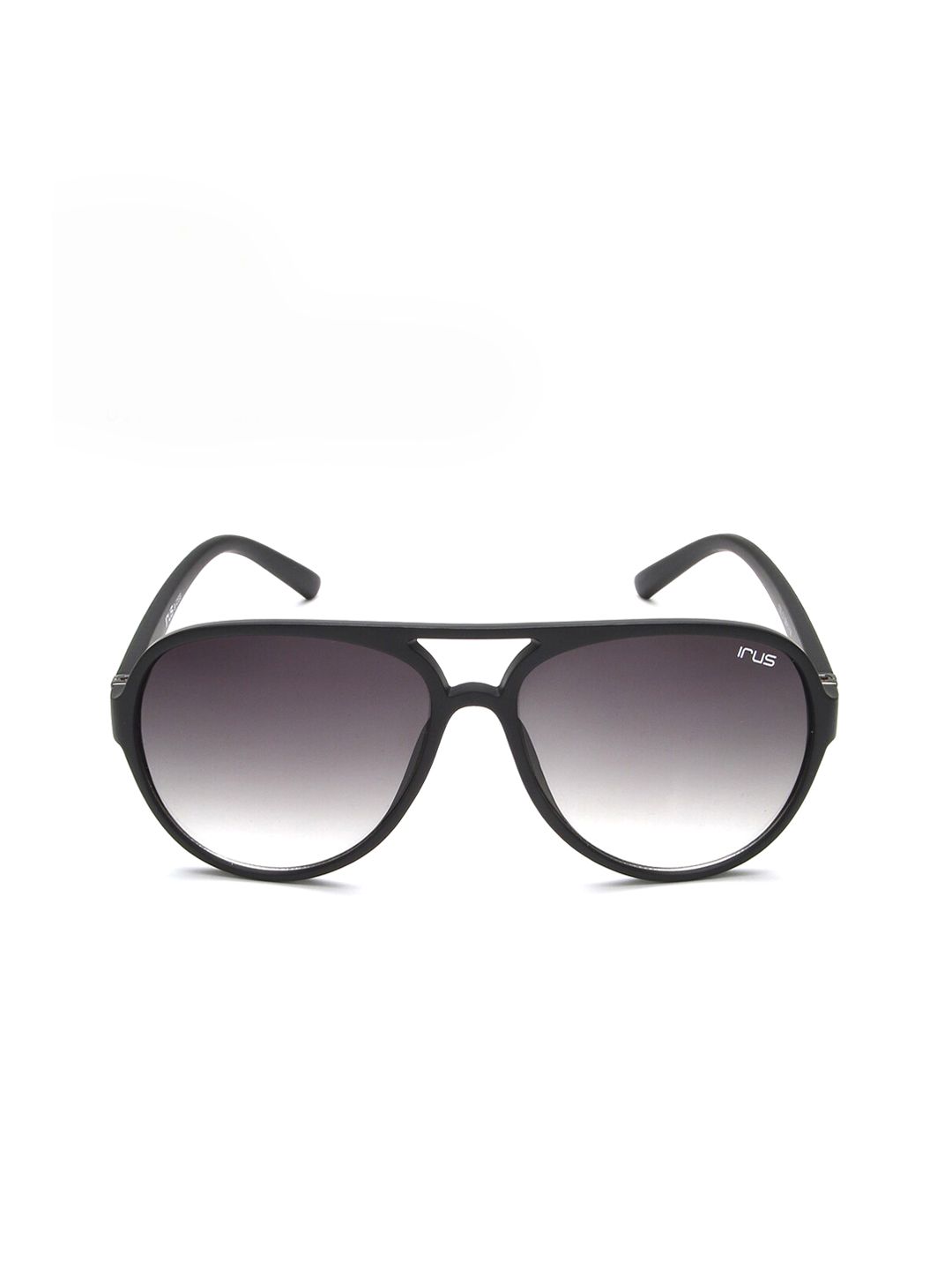 IRUS by IDEE Unisex Grey Lens & Black Aviator Sunglasses with UV Protected Lens