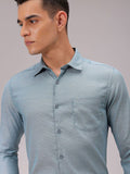 The Indian Garage Co. X Luxe Men Cutaway Collar Solid Slim Fit Formal Shirt