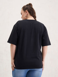 T-Shirt Poket Sassafras Curve Women Printed Women