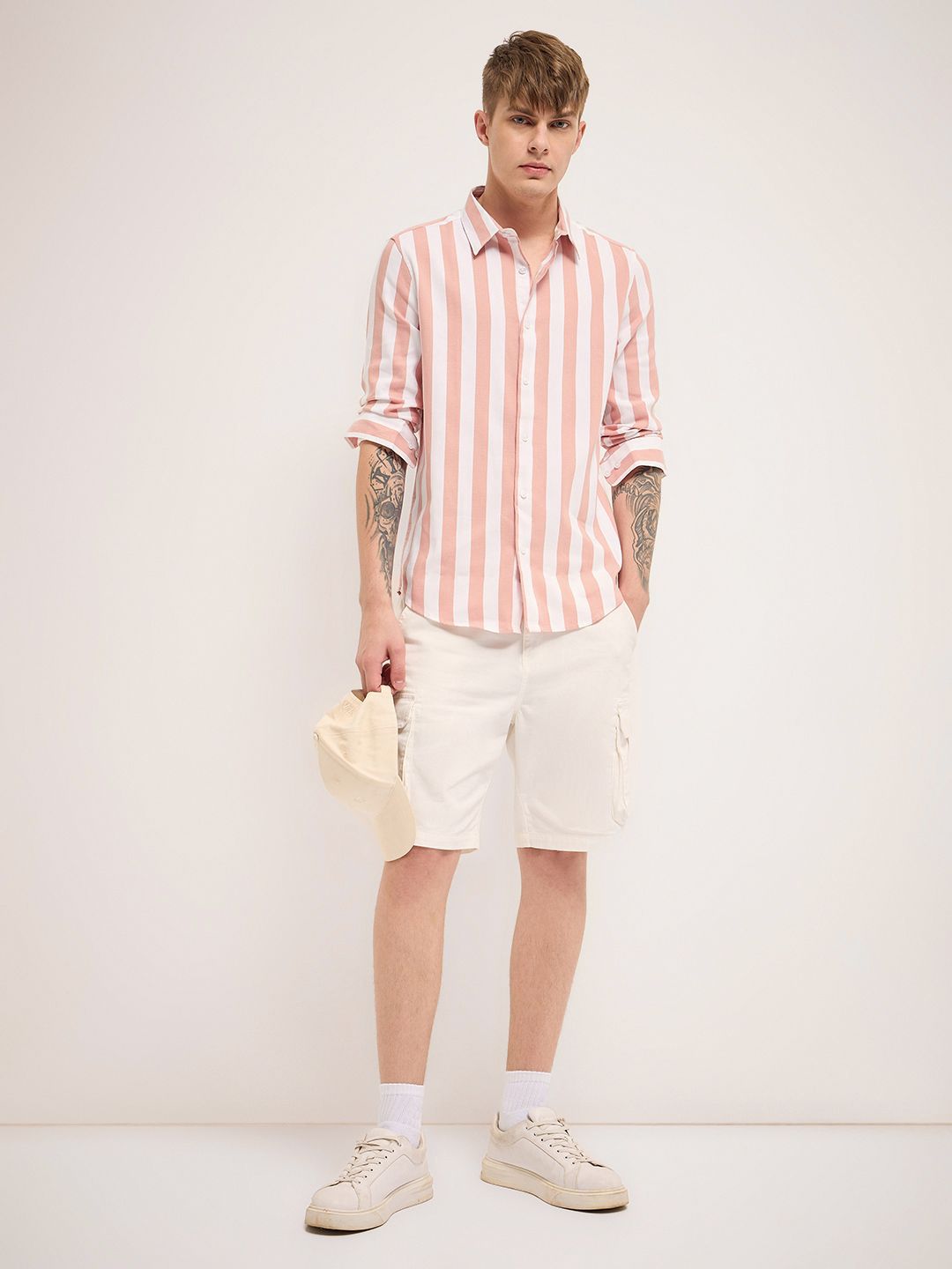 THE BEAR HOUSE Men Slim Fit Striped Casual Shirt