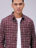 The Indian Garage Co Men Slim Fit Opaque Checked Casual Shirt