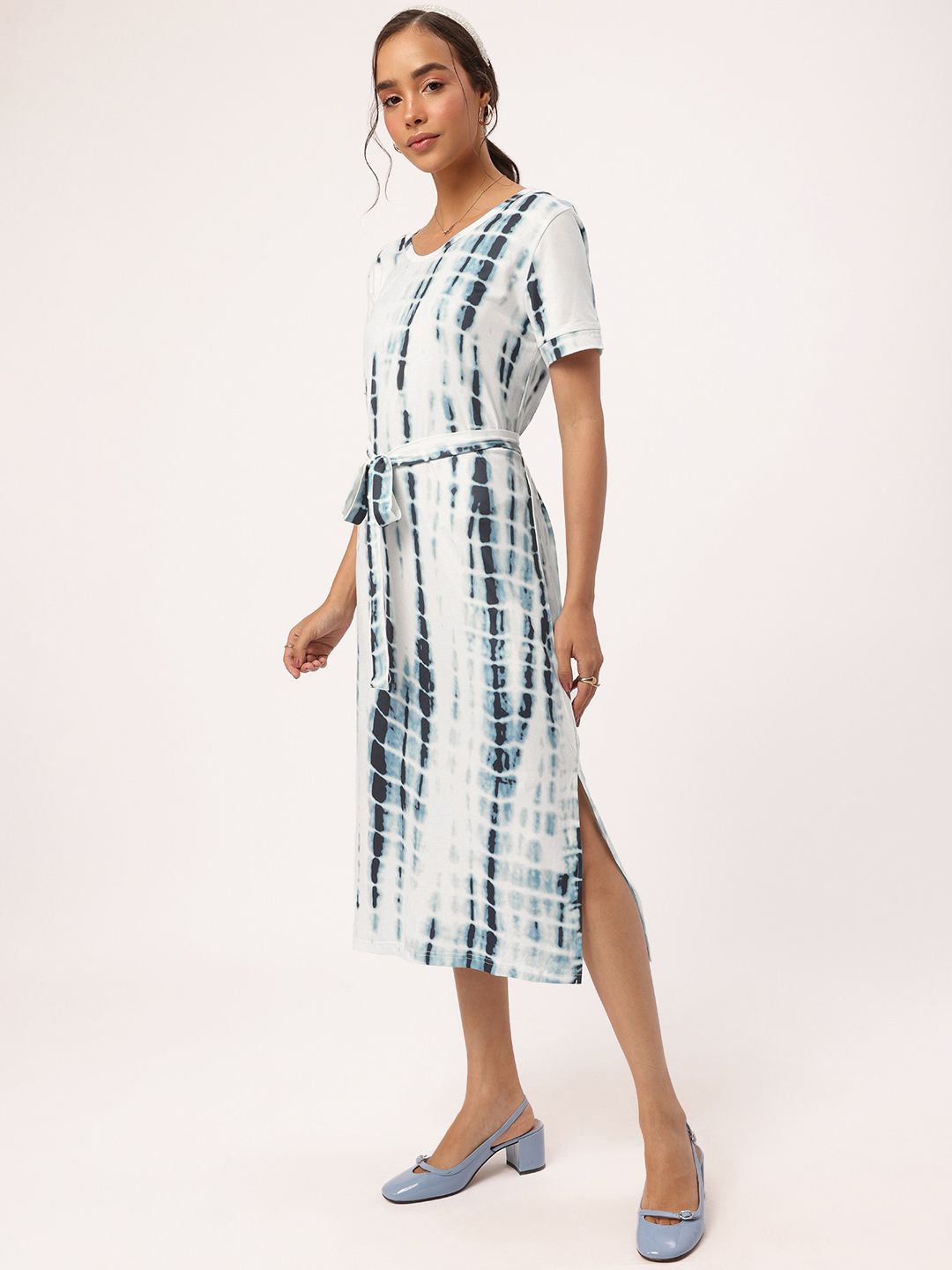 DressBerry Tie & Dye Illusion Printed Sheath Dress