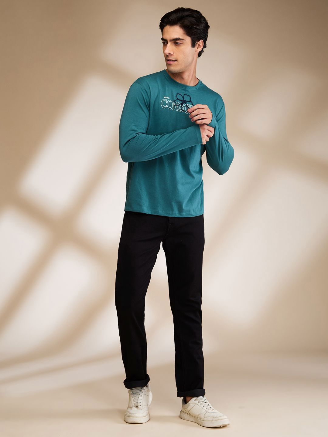 Being Human Men Typography Printed Round Neck Cotton T-shirt