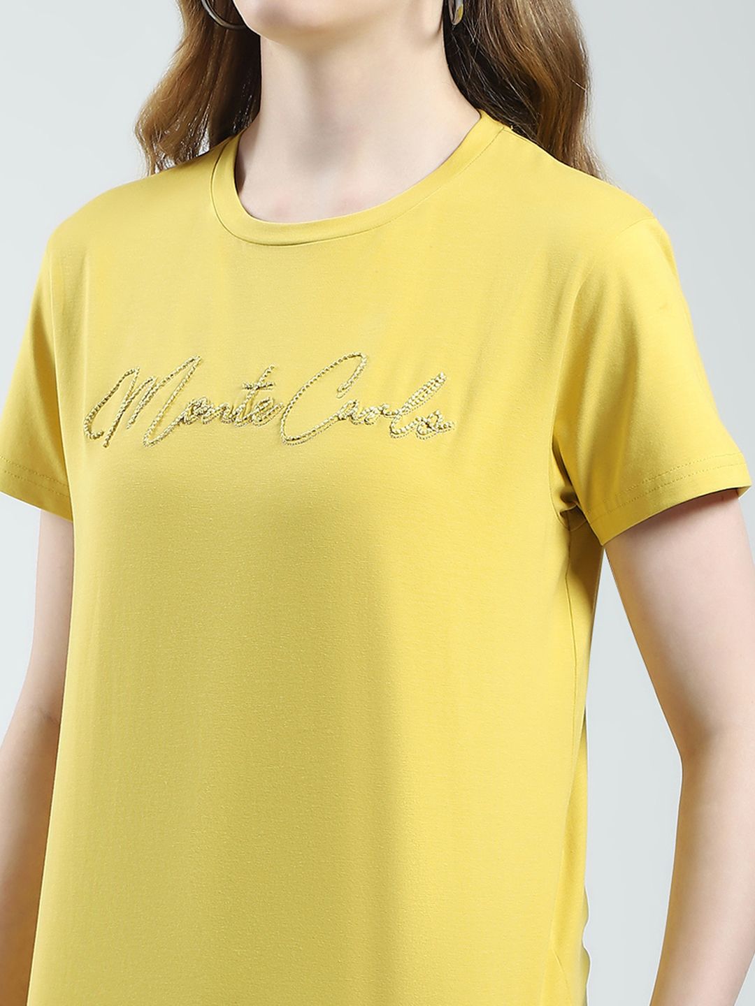 Monte Carlo Brand Logo Embroidered T-shirt