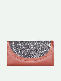 ZOUK Women Leather Lattice Lace Kyra Flap Wallet