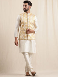 Anouk Men Solid Kurta dengan Seluar & Jaket Nehru