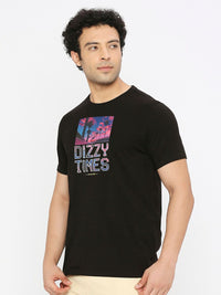 SPYKAR Typography Printed Cotton T-Shirt