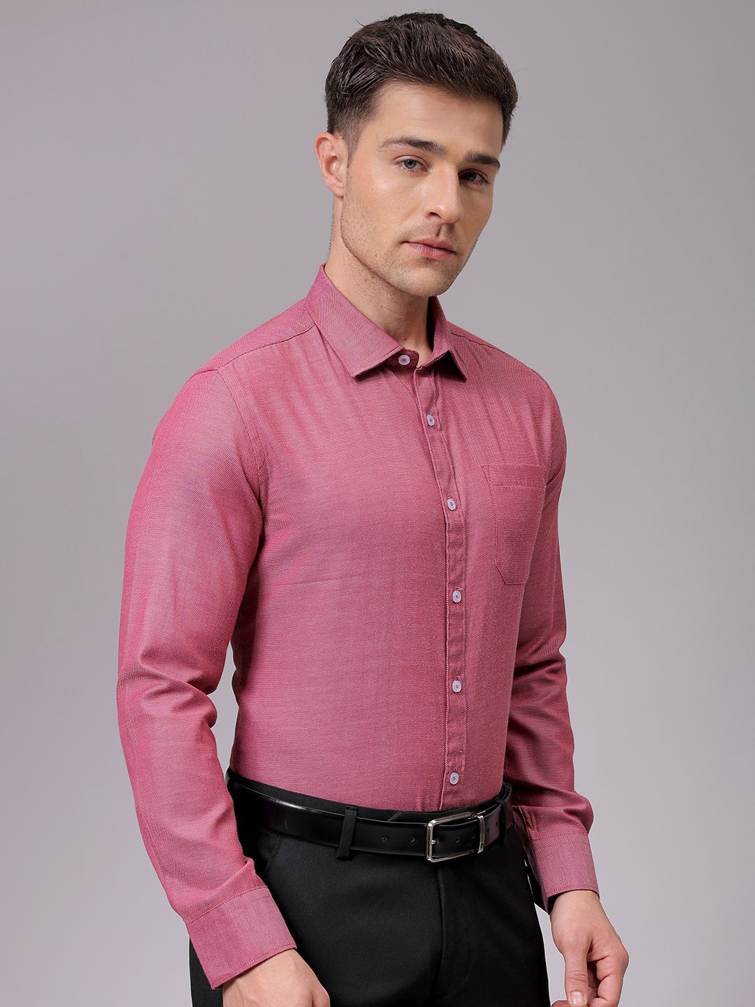 The Indian Garage Co. X Luxe Men Slim Fit Opaque Formal Shirt