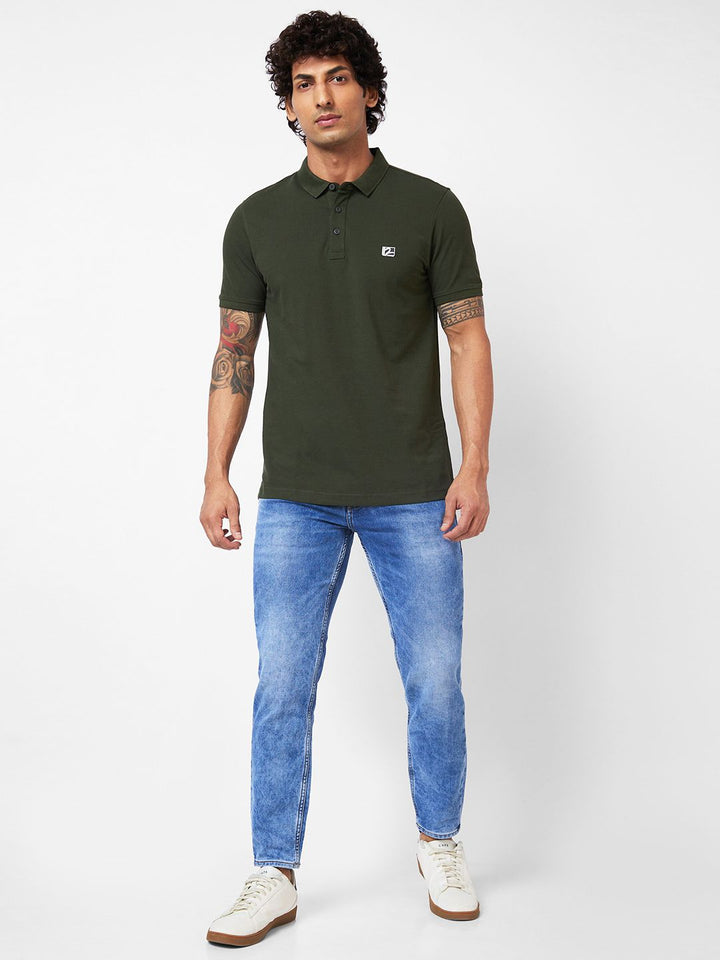 SPYKAR Polo Collar Slim Fit T-shirt