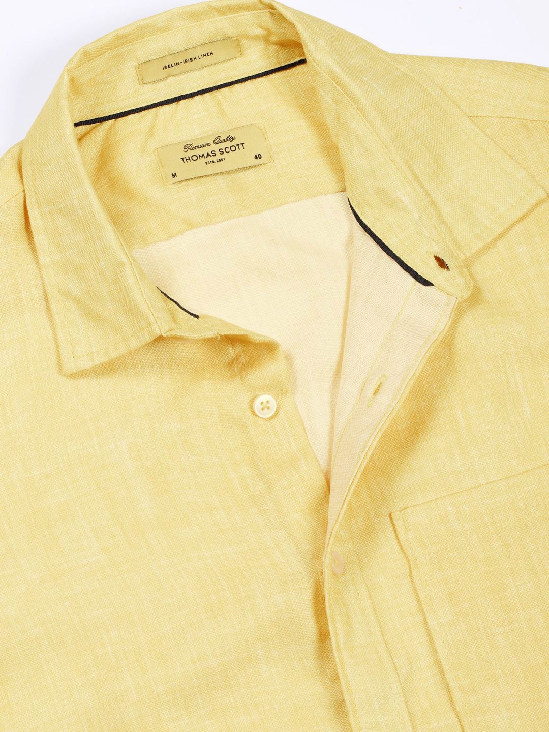 Thomas Scott Men Classic Slim Fit Opaque Casual Shirt