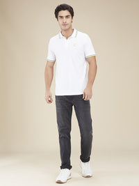 Being Human Men Solid Polo Collar Cotton Slim Fit T-shirt