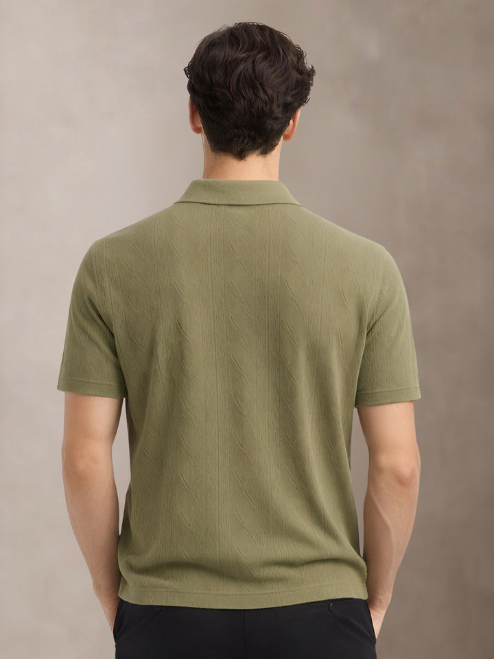 ADRO Men Polo Collar T-shirt