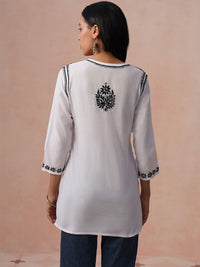 Rumah Wanita Chikankari Kurta Chikankari Sulaman Bunga