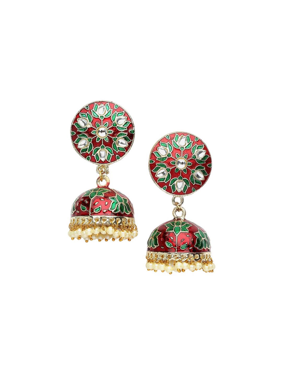 Anouk Gold-Plated Dome Shaped Jhumkas