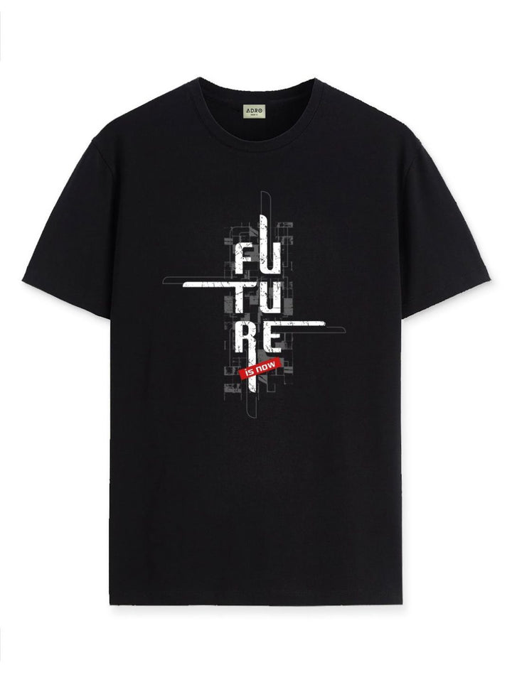 ADRO Men Graphic Printed Round Neck Cotton T-shirt