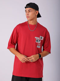 The Indian Garage Co Men Back Printed Oversized Round Neck T-shirt