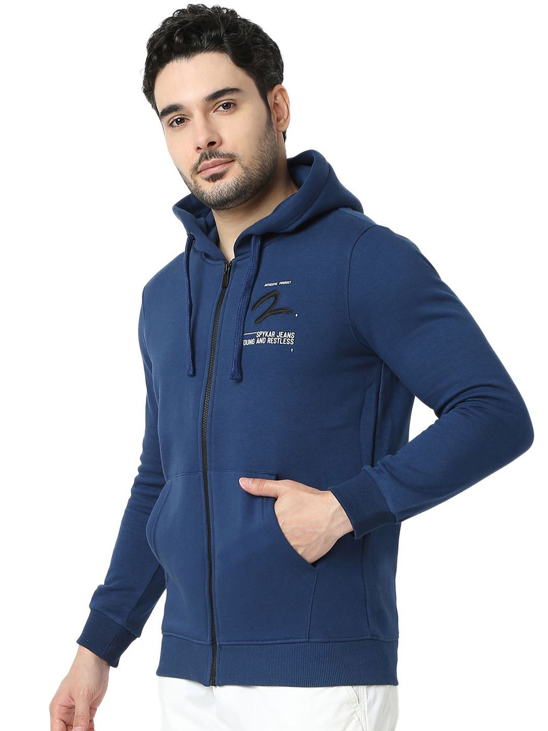 Spykar Men Sweatshirt Hooded