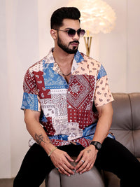Baju Kasual Eszett Lelaki Motif Etnik Bercetak Kolar Cuba