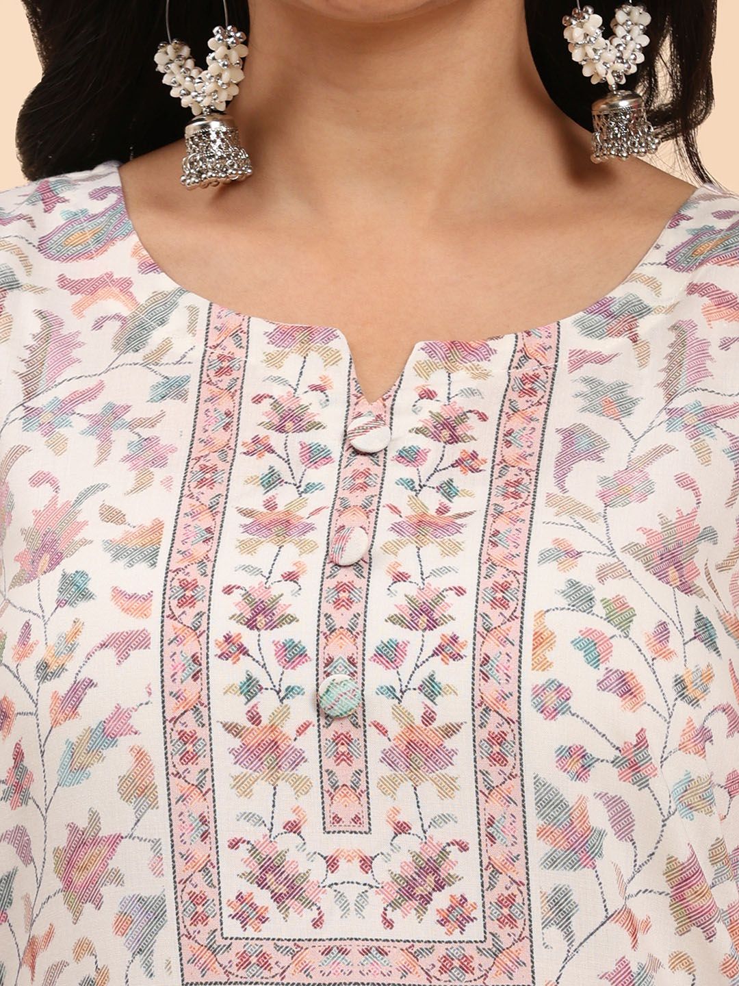 Mamicha Women Ethnic Motifs Printed Regular Pure Cotton Kurta with Palazzos & With Dupatta