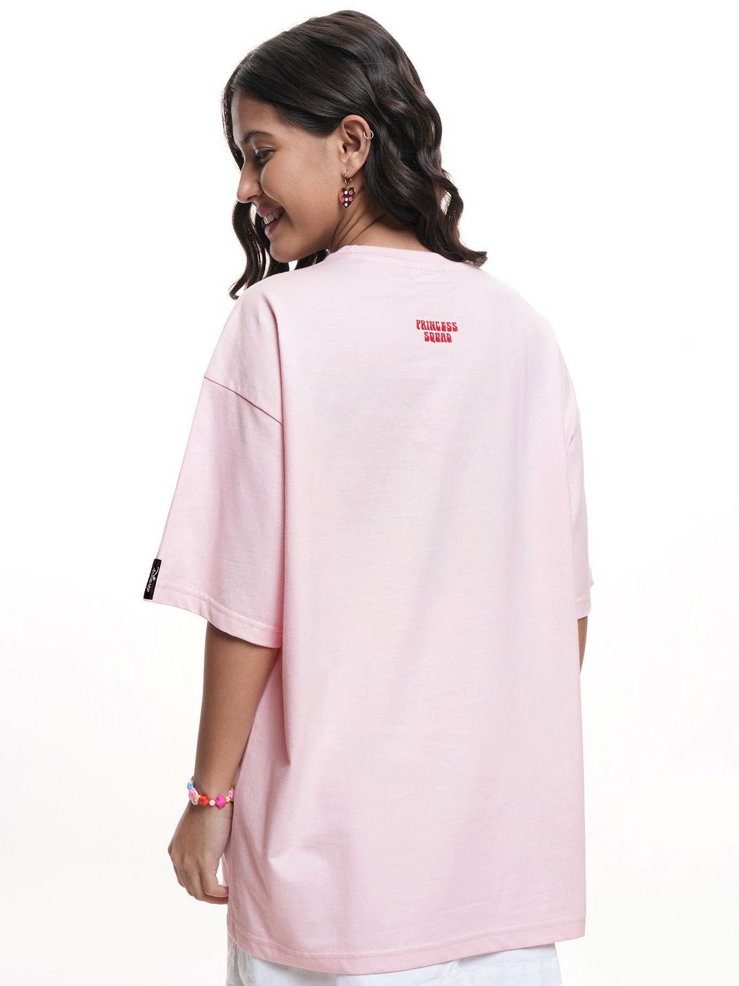 Tokyo Talkies Women Disney Princess Squad Printed Oversized Tshirt