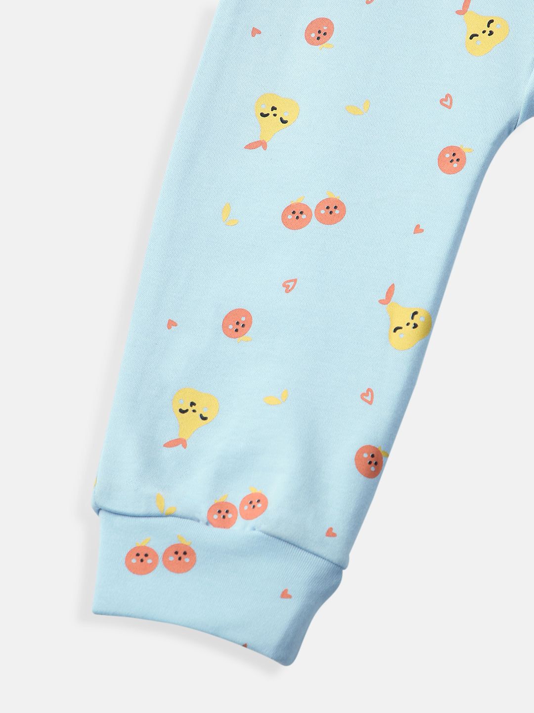 Nauti Nati Boys Interlock Cotton All-over Printed Sleepsuit With Beanie