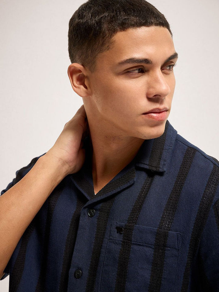 THE BEAR HOUSE Men Multi Stripes Opaque Casual Shirt