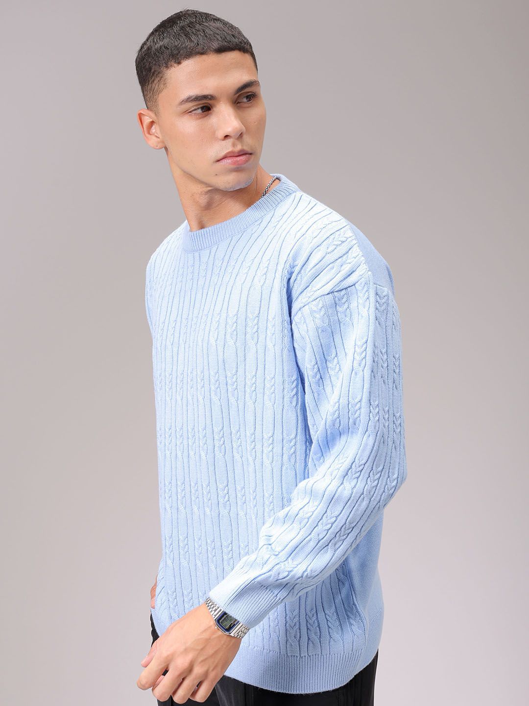 The Indian Garage Co Men Cable Knit Cardigan