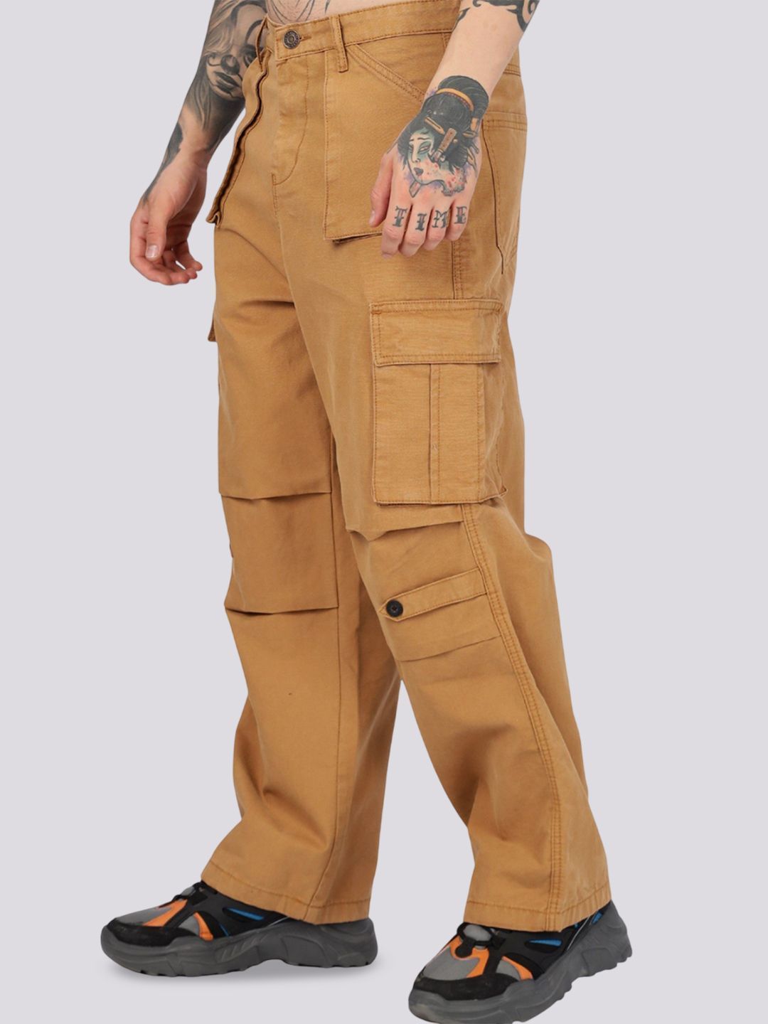 Eszett Men Baggy Fit Cargos Trousers