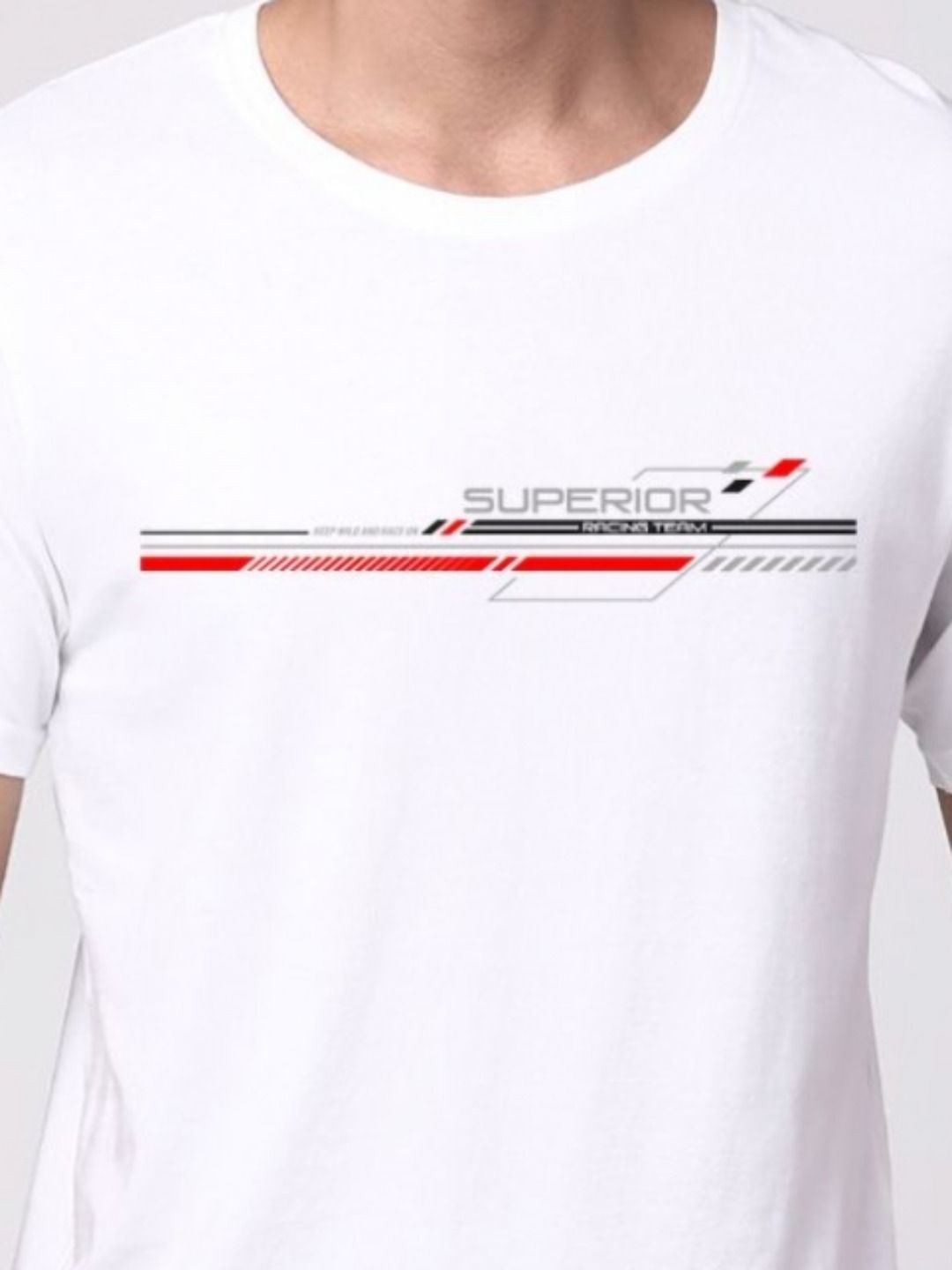 Pek ADRO Lelaki dengan 3 T-shirt Kapas Leher Bulat Bercetak Grafik