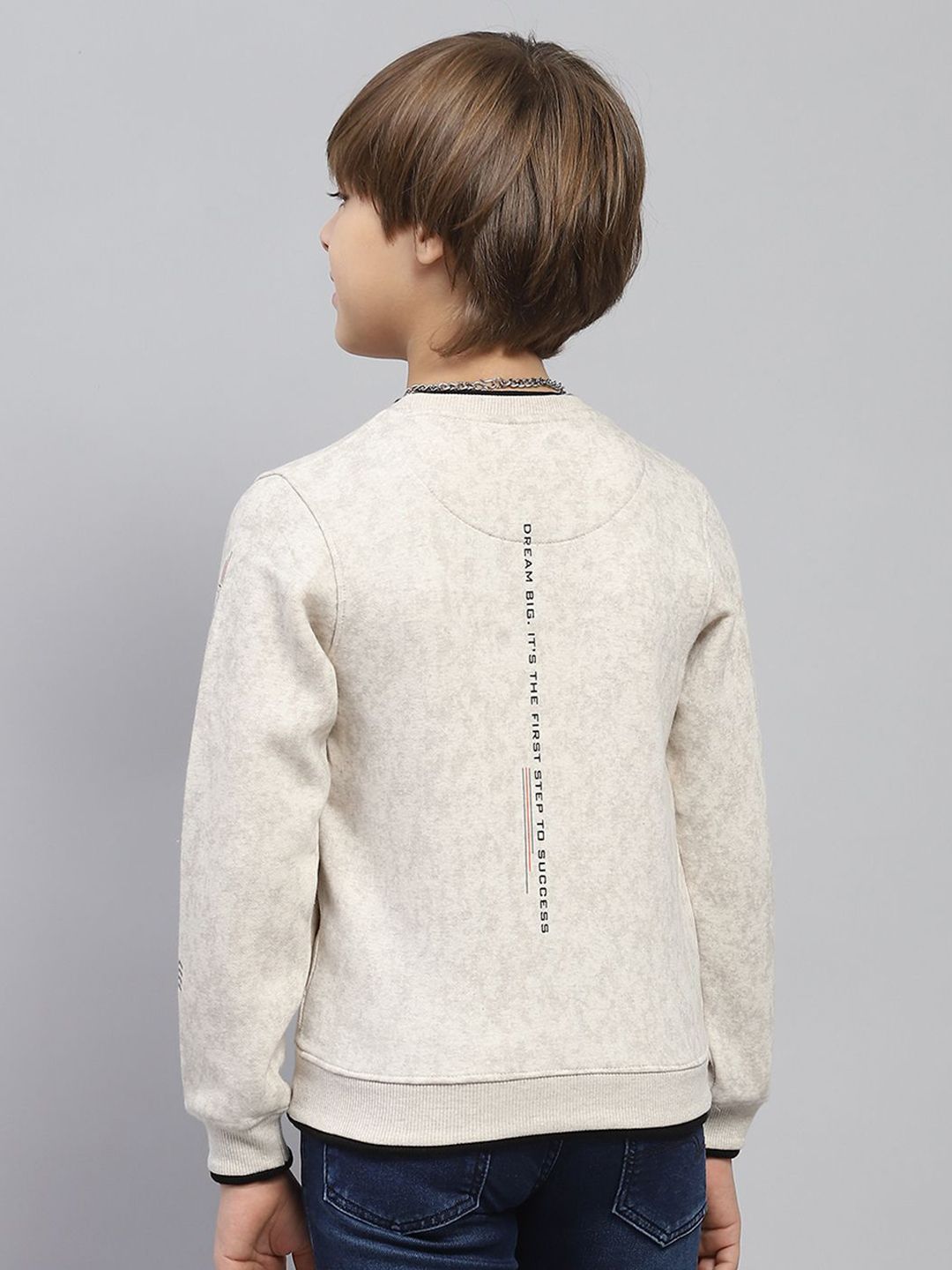 Monte Carlo Boys Round Neck Typography Printed Sweatshirt