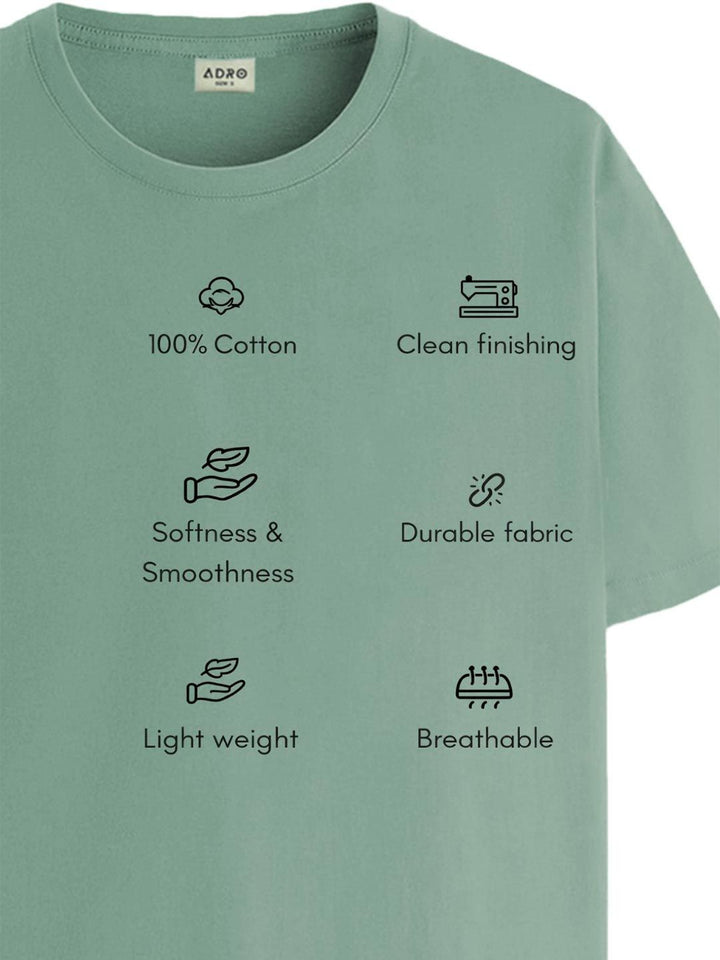 ADRO Men Typography Printed T-shirt