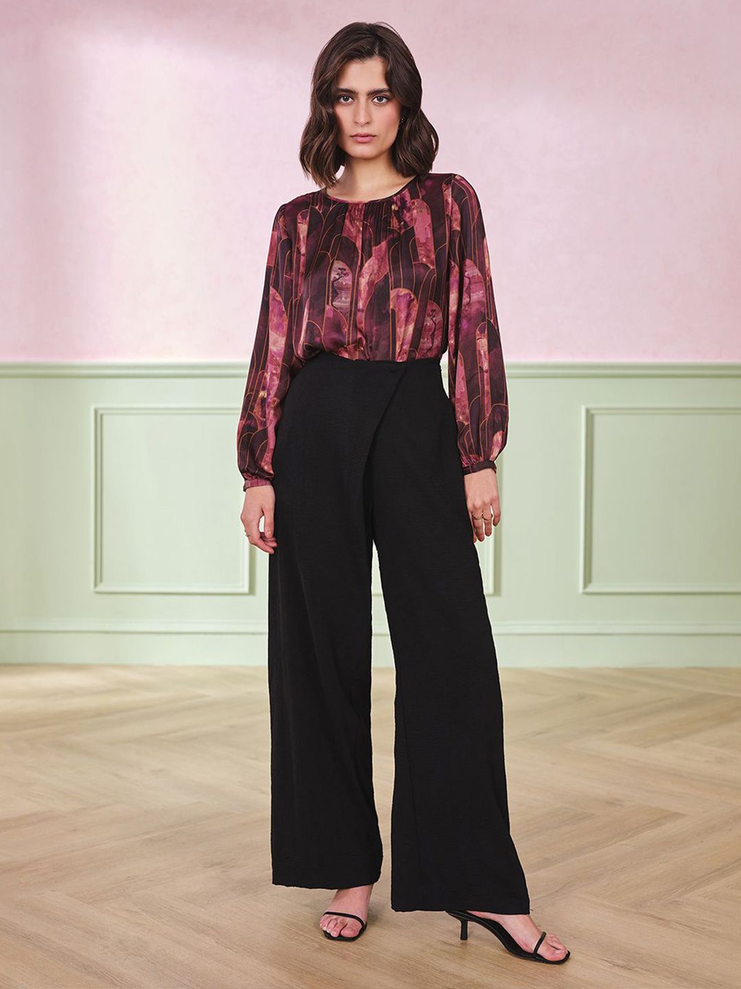 AND Women Abstract Printed Top