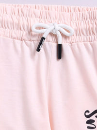 Happy Faces Girls Pure Cotton Snoopy Printed T-shirt with Joggers