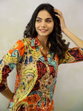 Mamicha Printed Pure Cotton Tunic With Palazzo Co-Ords