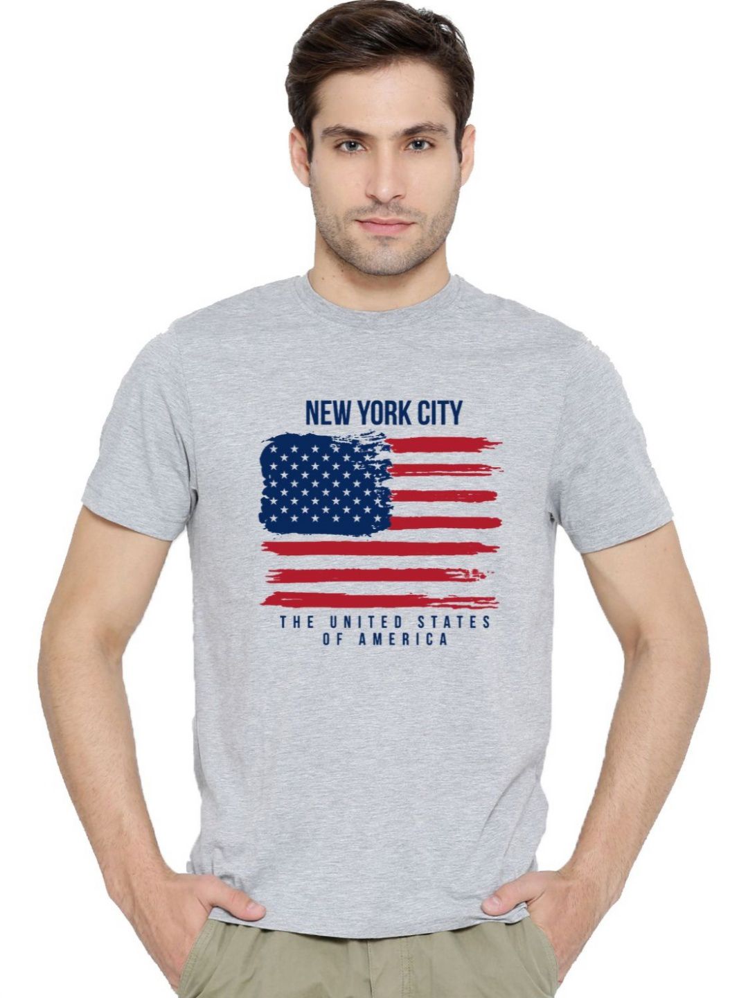 ADRO Men Pack of 3 Typography Printed Round Neck Cotton T-shirts