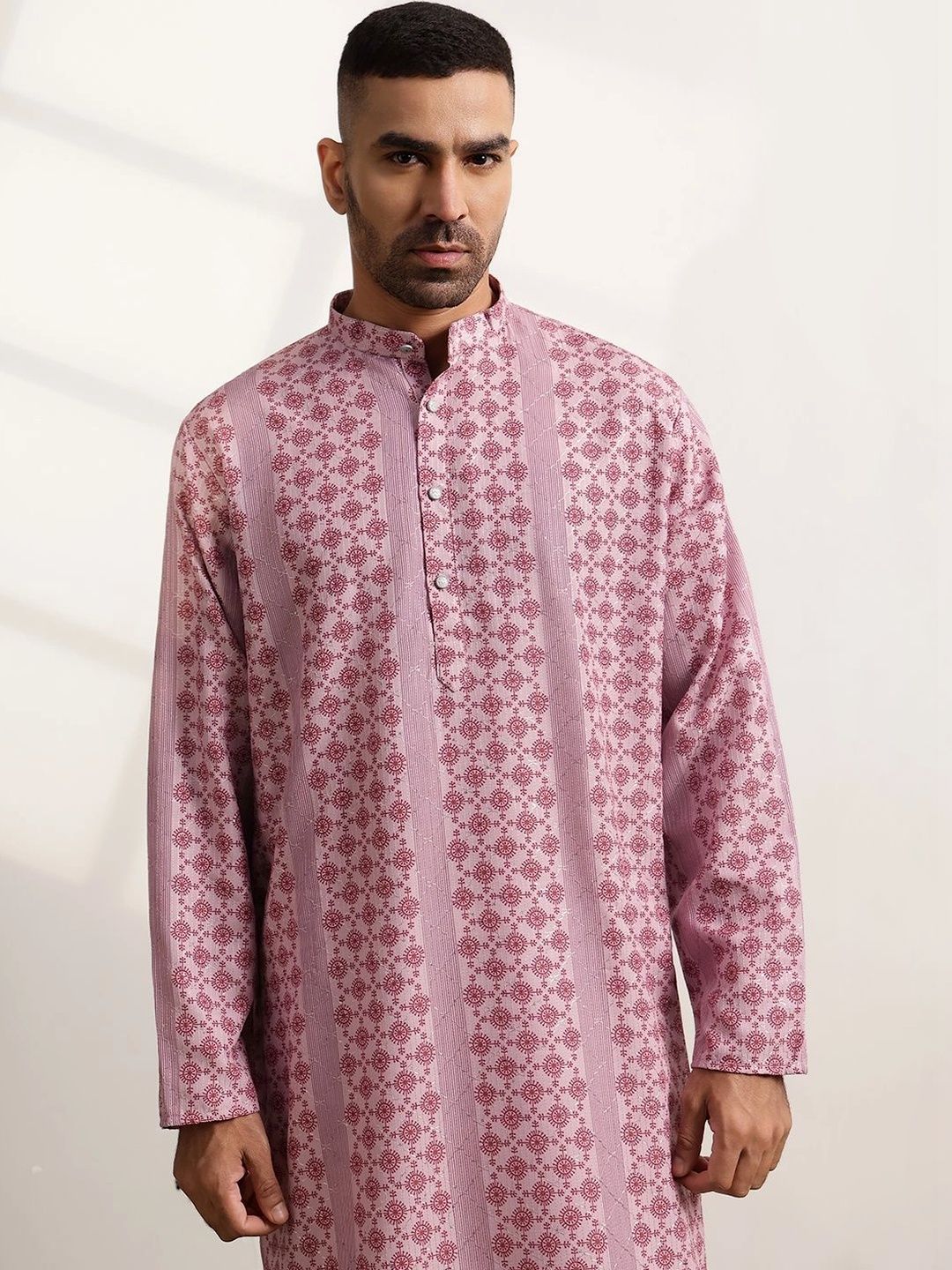 Anouk Men Printed Kurta Biasa dengan Seluar