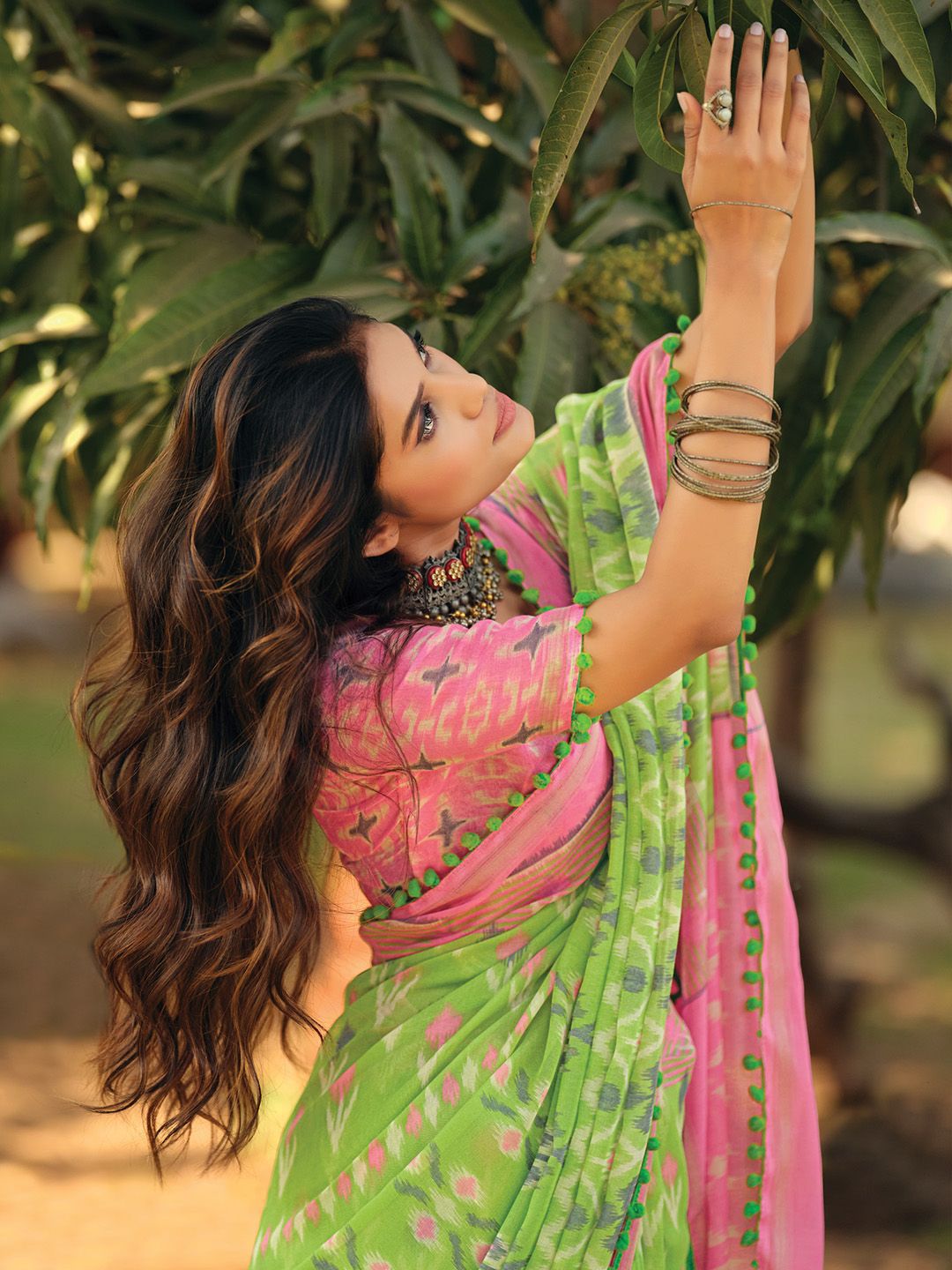 Saree mall Ethnic Motifs Ikat Sarees