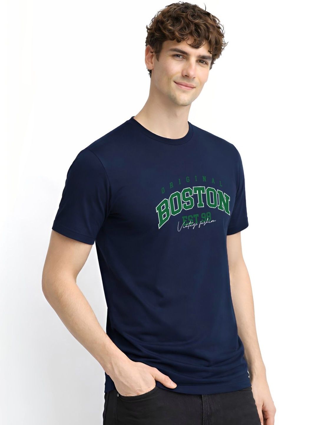 ADRO Men Typography Printed T-shirt