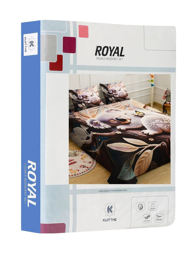 KLOTTHE Brown 400 TC King 7D Cadar dengan 2 Sarung Bantal