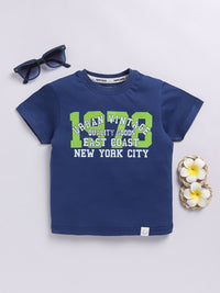 Happy Faces Kids Boys Typography Printed Pure Cotton T-Shirt