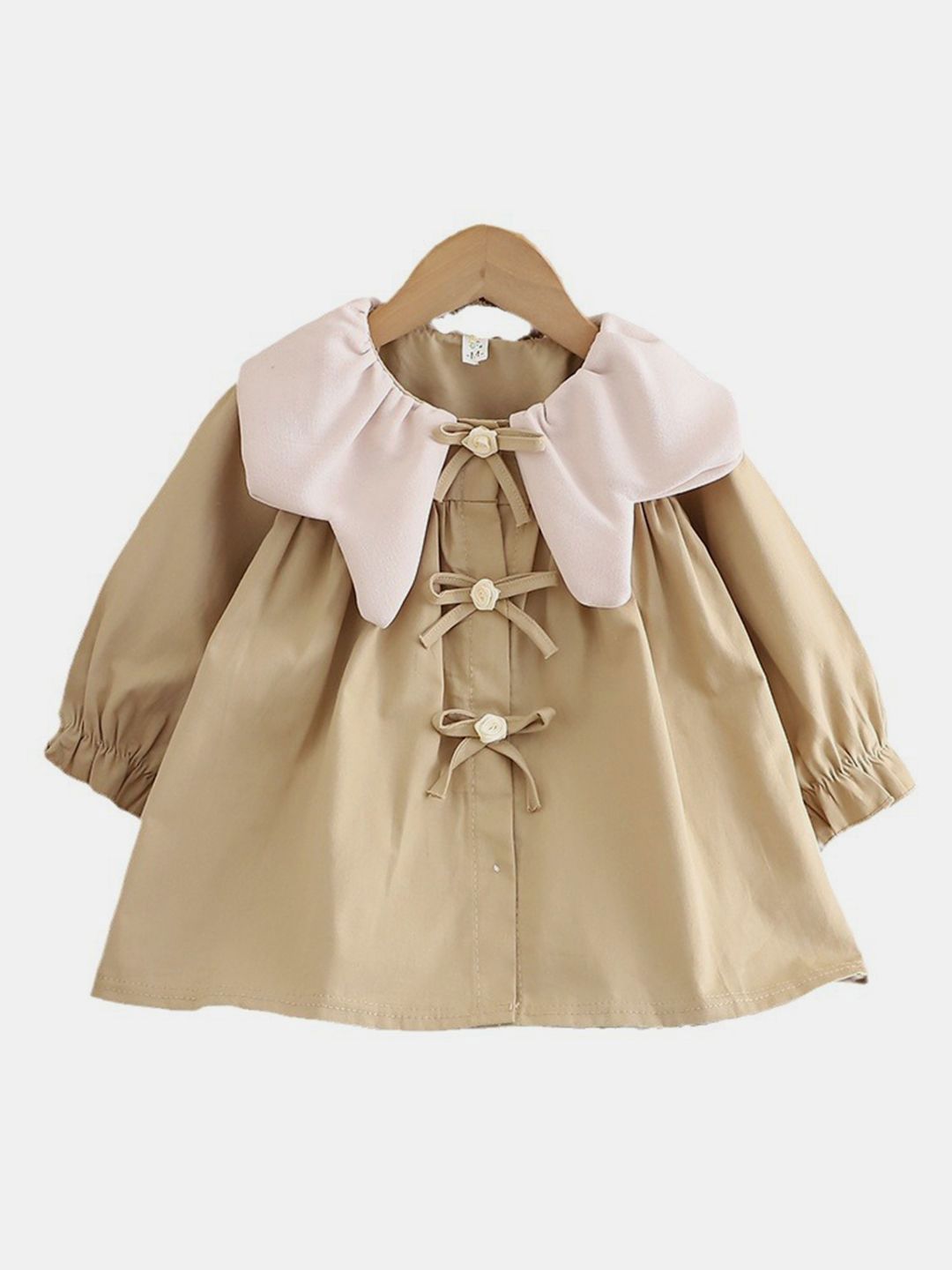 YK Girls Peter Pan Collar A-Line Dress