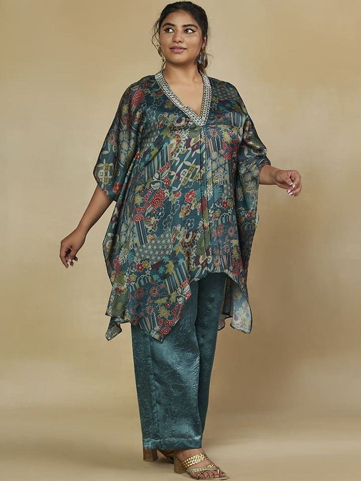 Mamicha Printed V-Neck Kurta Set