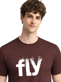 ADRO Men Typography Printed T-shirt
