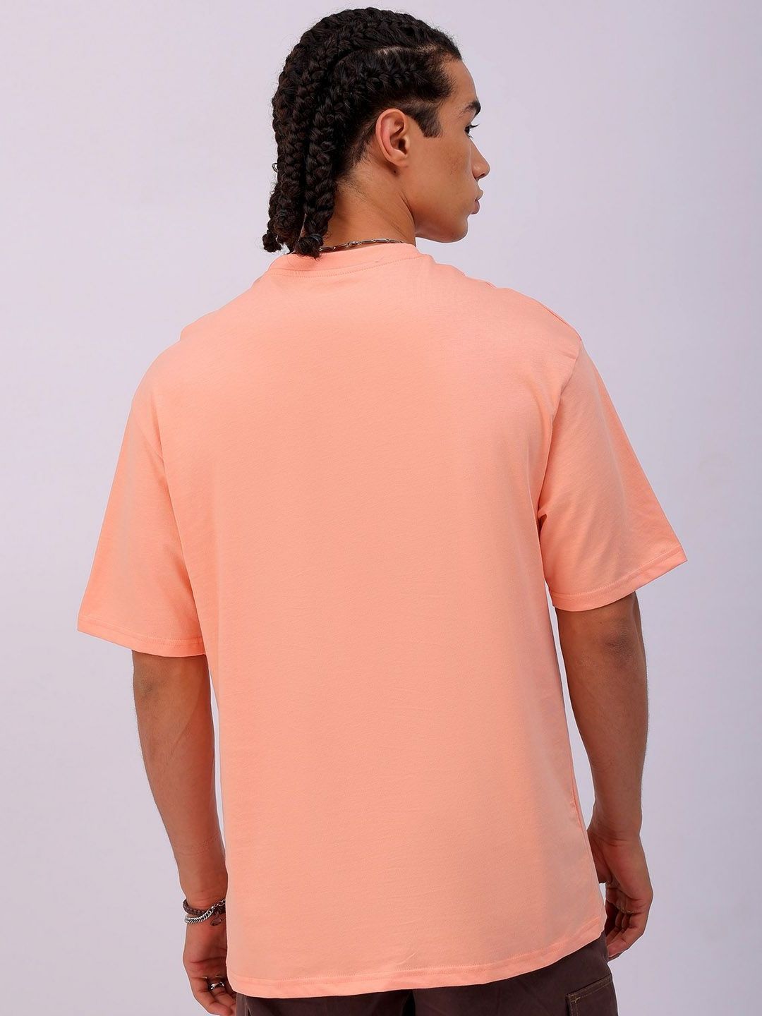 The Indian Garage Co Men Graphic Printed Round Neck Pure Cotton Relaxed Fit T-shirt