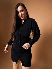 SASSAFRAS Curve Shirt Dress