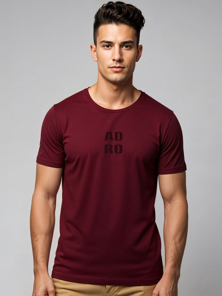 ADRO Men Typography Printed Cotton T-shirt