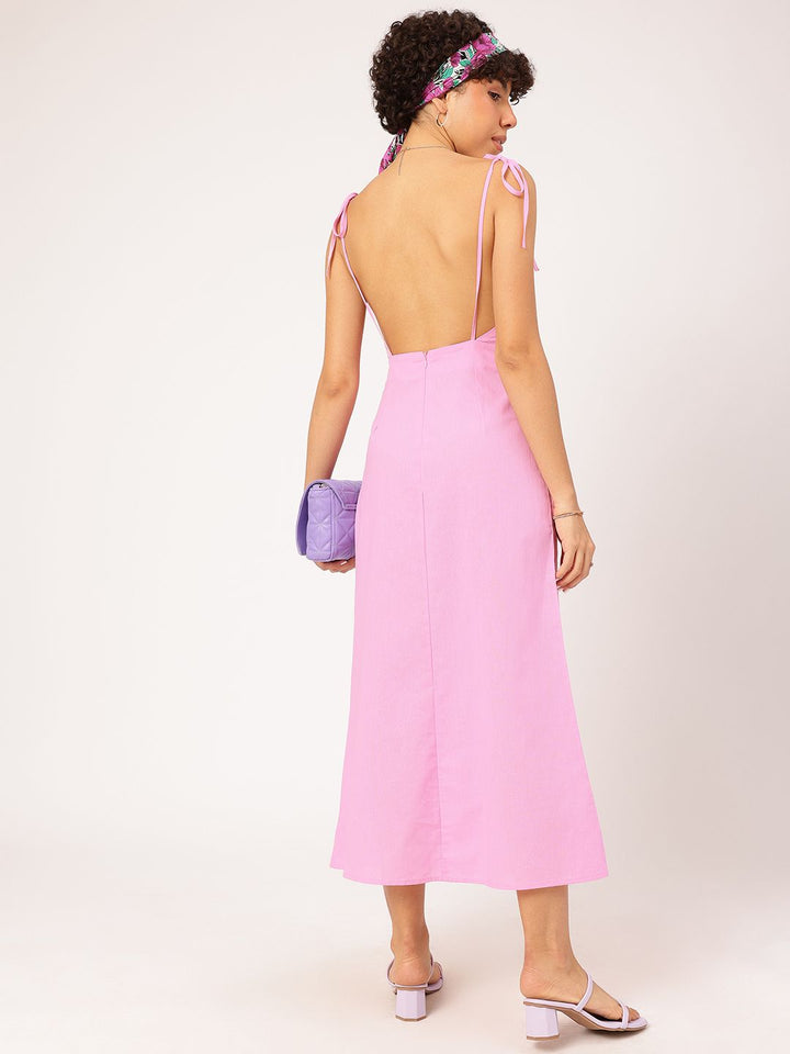 DressBerry Ethereal Touch Low Back Maxi Dress